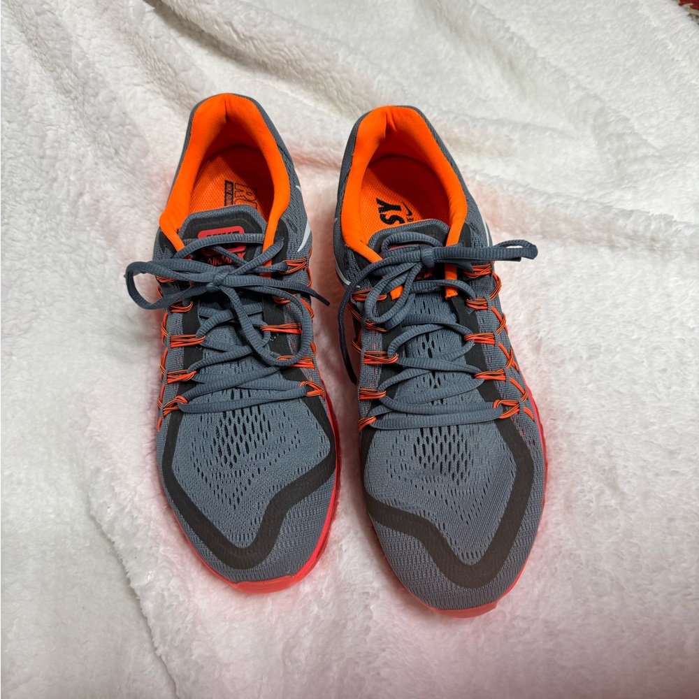 Nike Gray and Orange Running Sneakers